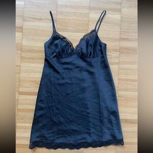 Black slip dress